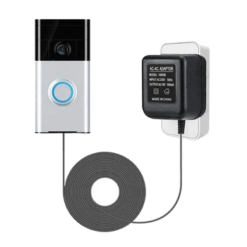 AC Doorbell Maitinimo Adapteris, 18V 500MA Doorbell Transformatorius, 10M Kabelis, Suderinama Žiedas Doorbell, Vaizdo Doorbell ES Plug