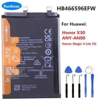 Originalus Naujas 4800mAh HB466596EFW Baterija Huawei Honor X30 BET-AN00 / Garbės Magic 4 Lite 5G Mobiliojo Telefono Baterijas