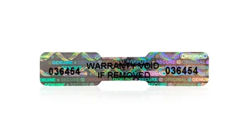 50x10mm Lazerio Saugos Etiketė Apsaugos nuo suklastojimo Holografinis Garantija Tuščia Lipdukai su Unikaliu Serijos Numeriu Tuščia Antspaudas Lipnias etiketes