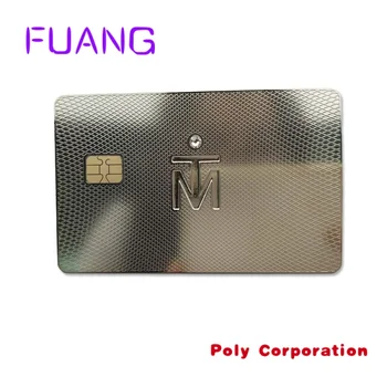 Nerūdijančio plieno, metalas, metalo vizitinę kortelę su mikroschema