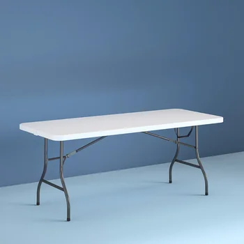 Cosco 8 Pėdų Centerfold Sudedamas Stalas,rašomasis stalas stalas, Baltos spalvos stovykla lentelė