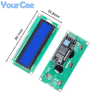 LCD1602 1602A 1602 LCD1602A LCD Ekranas Ekrano Modulis Mėlynas Adapterio Plokštė IIC/I2C 2.5 V-6 V
