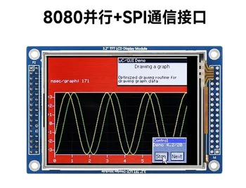 3.2 colių 34P SPI TFT LCD Spalvotas Jutiklinis Ekranas su Adapteriu Valdybos ILI9341 XPT2046 Valdytojas 320(RGB)*240 16Bit Lygiagrečios Sąsajos