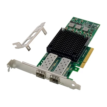 1Set PCIE X8 BCM57810 Dual Optinis Uosto Tinklo plokštė Ethernet Tinklo plokštės Žalia