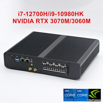 12 Intel i7 12700H i9 10980HK Žaidimų Mini PC NVIDIA RTX 3070M 8G 3060M 12G DDR5 DDR4 NVMe 